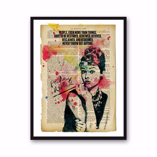 AUDREY HEPBURN QUOTE POSTER