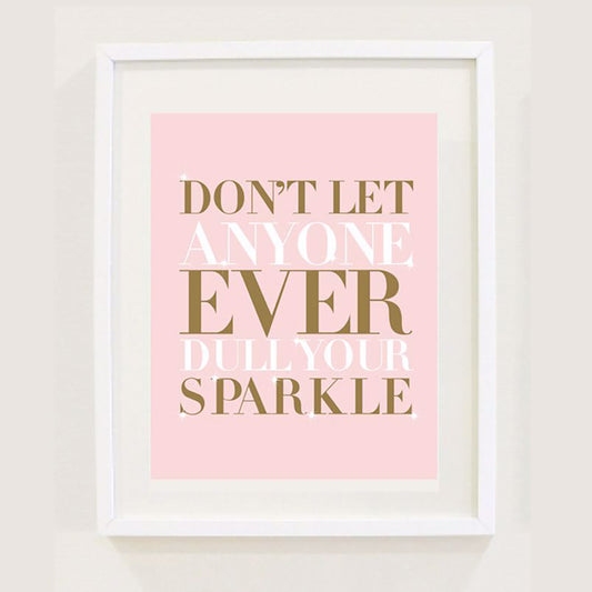 DON’T LET ANYONE EVER DULL YOUR SPARKLE POSTER