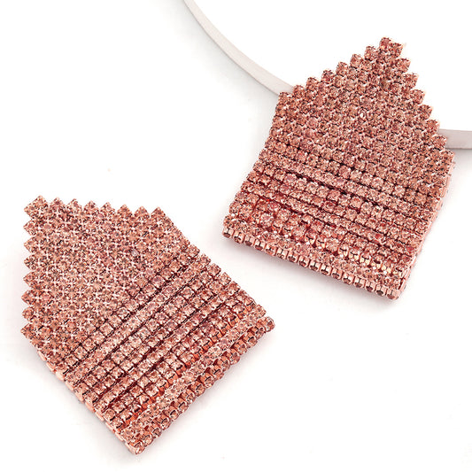 SCANDALOUS PINK RHINESTONE EARRINGS