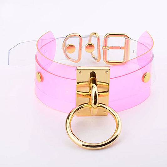 LIVE HARDCORE CHOKER NECKLACE - PINK