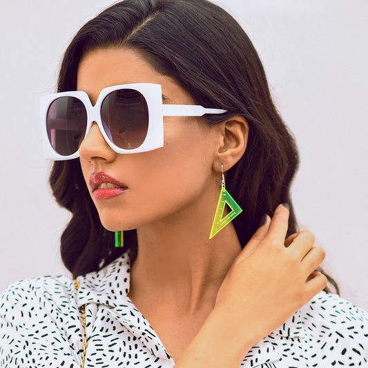 MEASURE MY LOVE 4 U GEOMETRIC EARRINGS - LIME