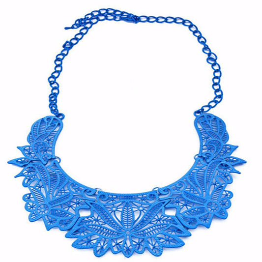NEON BIB NECKLACE - BLUE