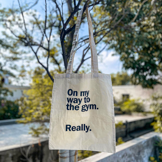 THE GYM CANVAS TOTE BAG