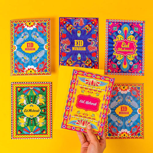 TRUCK ART EID GREETING CARDS, PACK OF 5