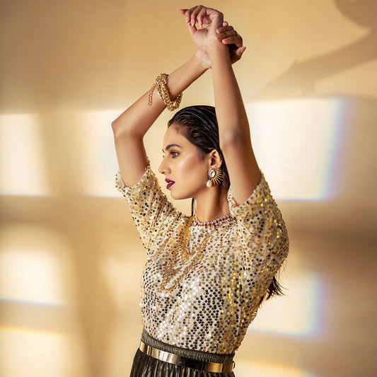 NOT GOING HOME SEQUIN TOP