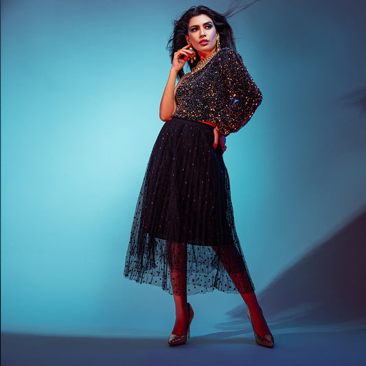 PICK ME UP DOTTED SKIRT