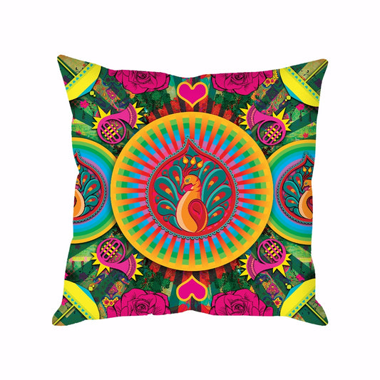 PEACOCK POP CUSHION COVER