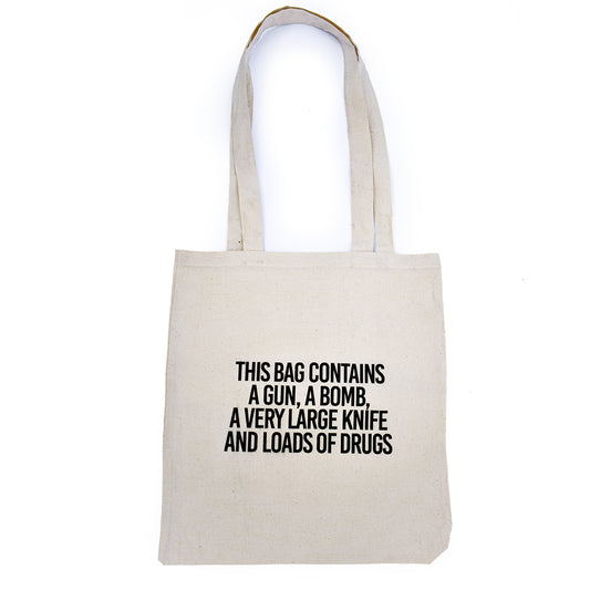 ILLEGAL CONTENTS CANVAS TOTE BAG