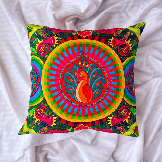 PEACOCK POP CUSHION COVER