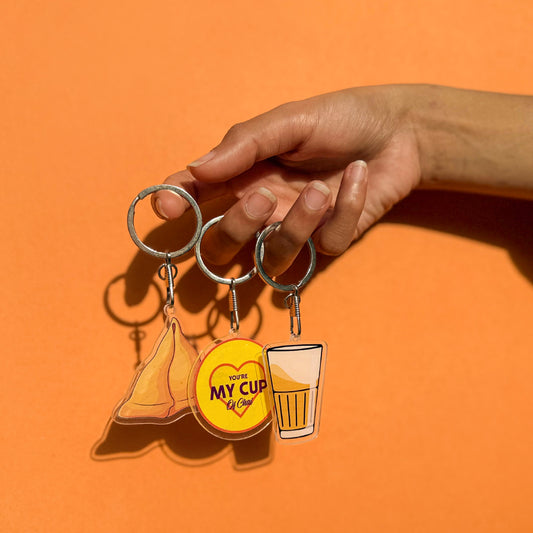 MY CUP OF CHAI KEY CHAIN SET