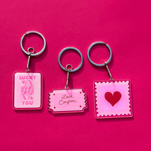 STAMPED WITH LOVE KEY CHAIN SET