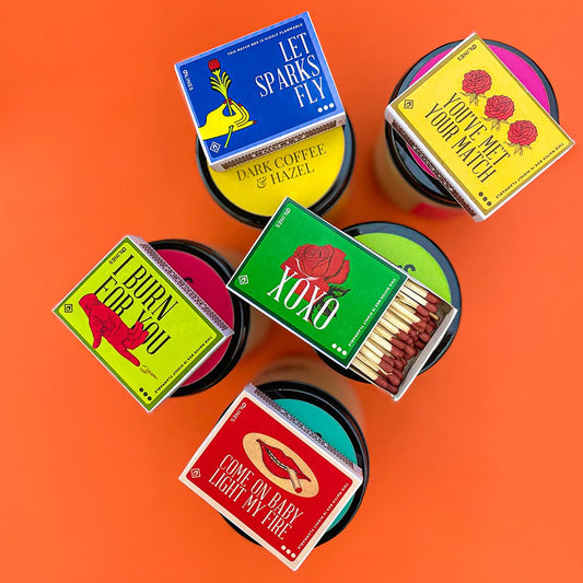 'BURNING LOVE' MATCH BOXES ( PACK OF FIVE)