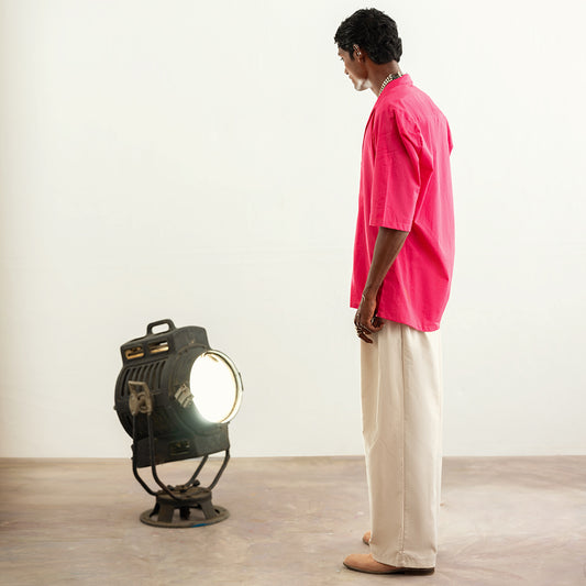 TICKLE ME PINK RELAXED FIT CUBAN SHIRT