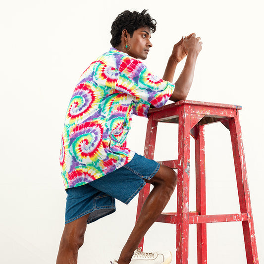 STAR BOY BOXY CUBAN PRINTED SHIRT