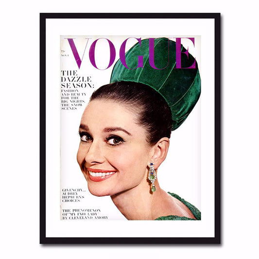 AUDREY HEPBURN VOGUE MAGAZINE COVER POSTER