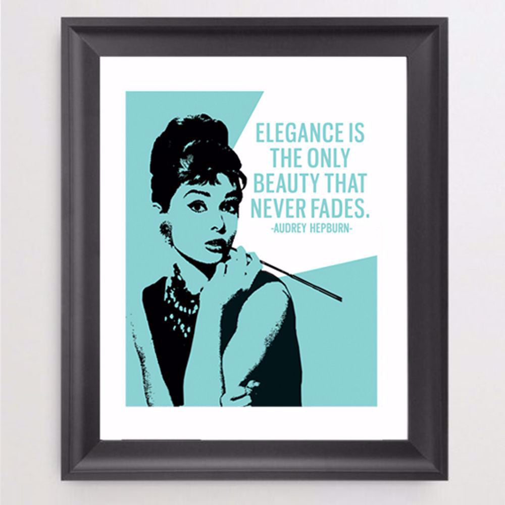 AUDREY HEPBURN - ELEGANCE IS THE ONLY BEAUTY - POSTER