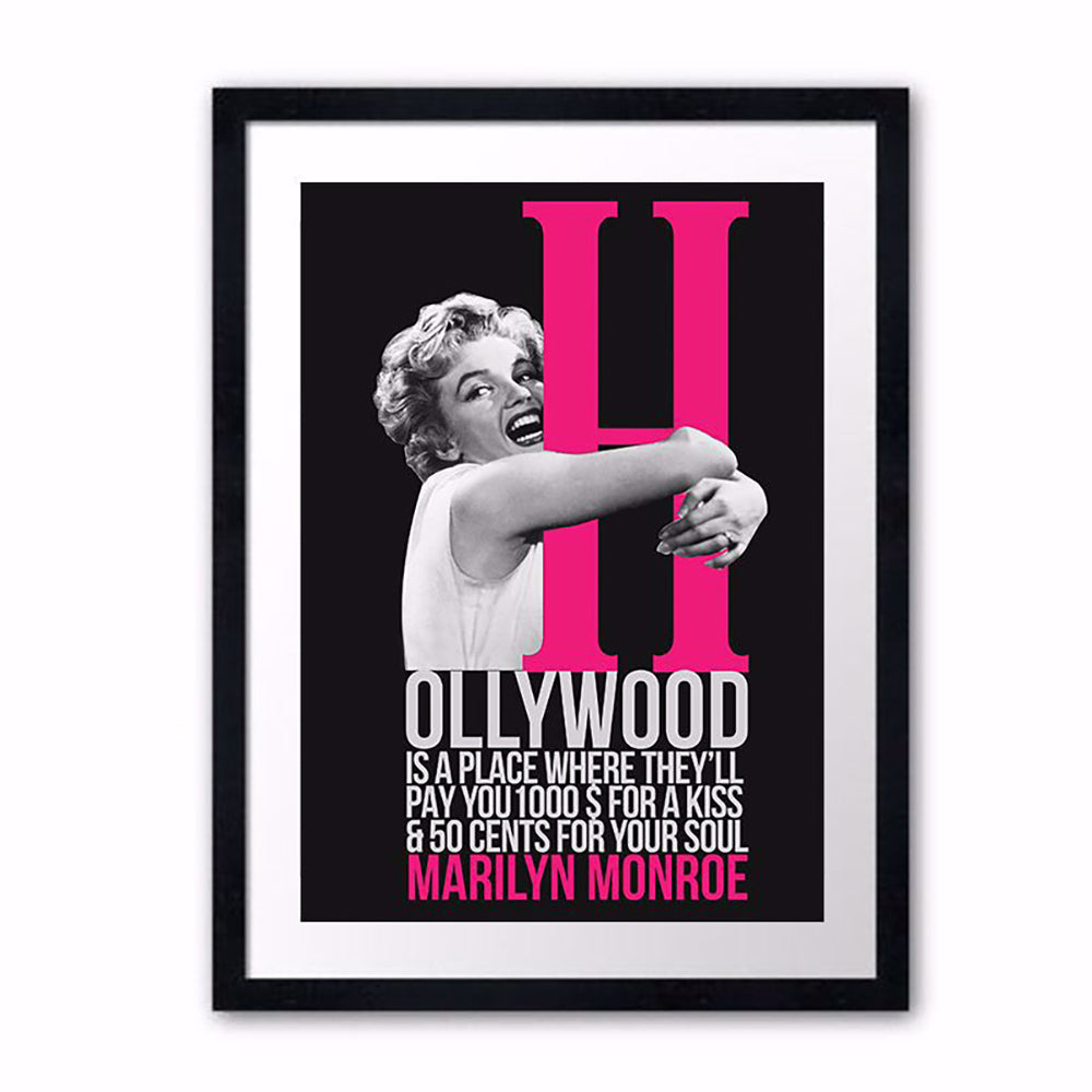 MARILYN MONROE QUOTE POSTER - BLACK