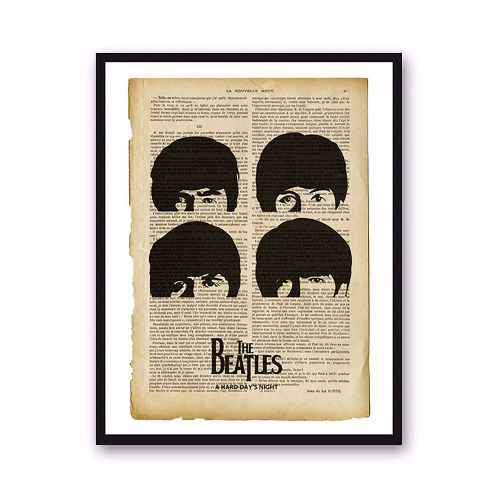 THE BEATLES NEWSPAPER POSTER