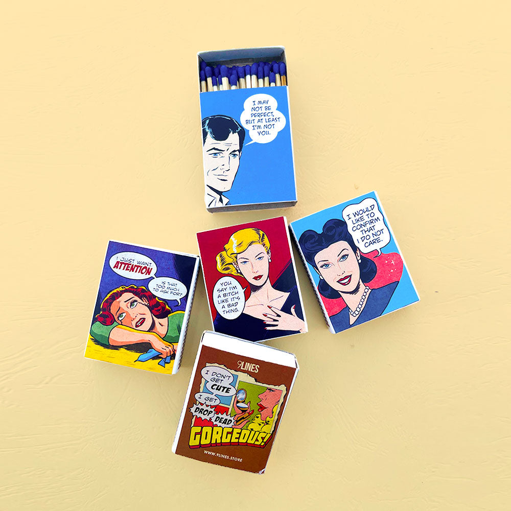 ATTENTION SEEKER MATCH BOXES (PACK OF FIVE)