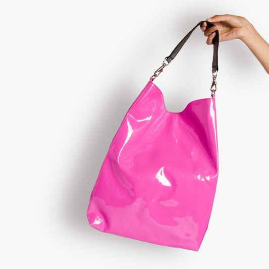 GLOSS BOSS PATENT TOTE BAG