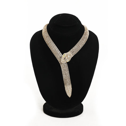 BEDAZZLED SERPENT SKIN NECKLACE