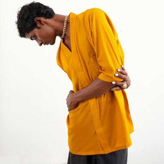 YELLOW FEVER RELAXED FIT BASEBALL SHIRT