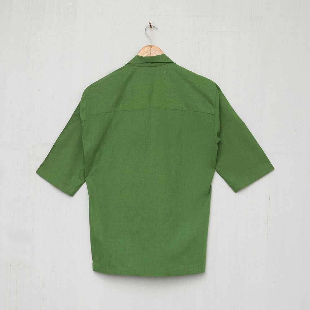 GREEN WITH ENVY RELAXED FIT SAFARI SHIRT
